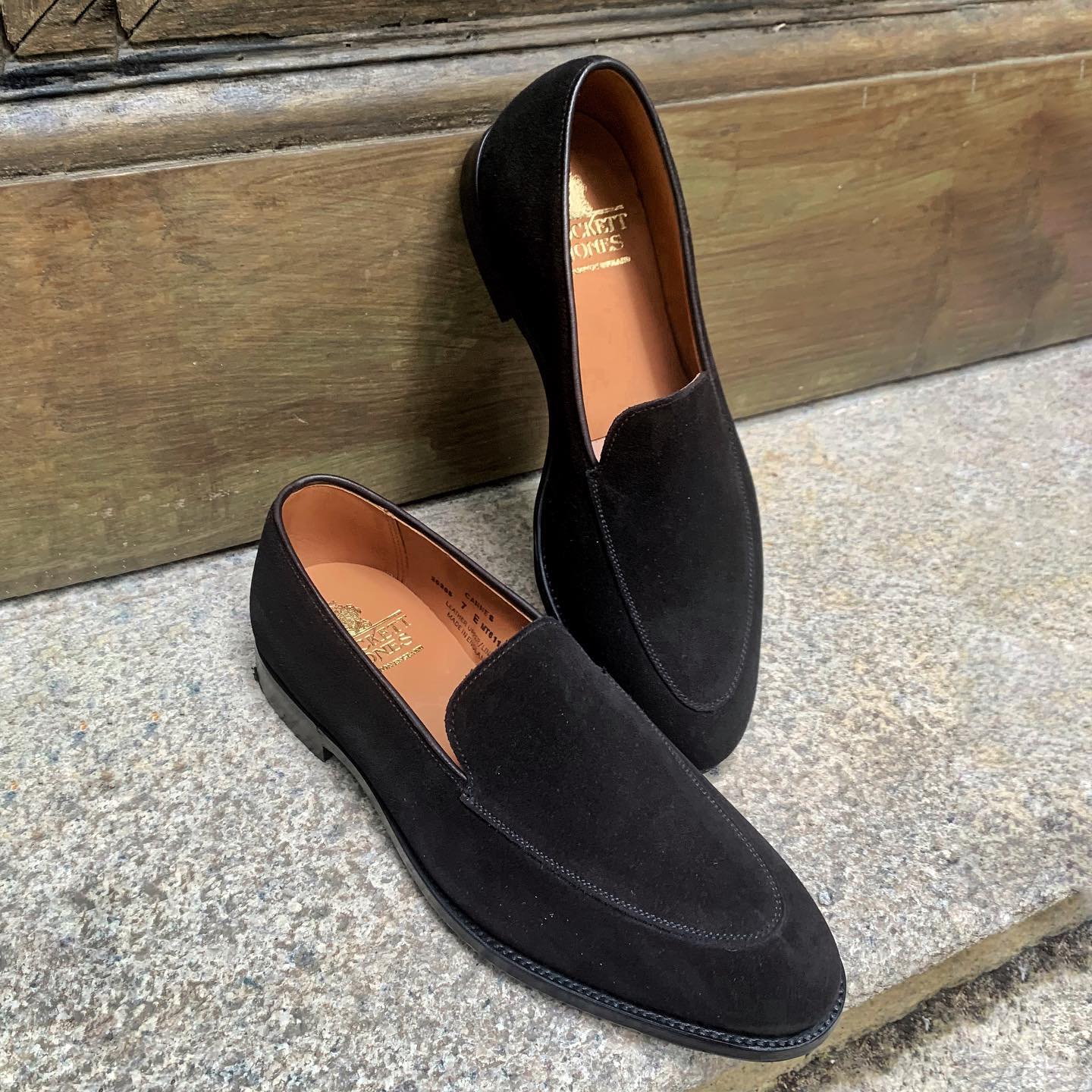 Crockett and jones black suede hotsell