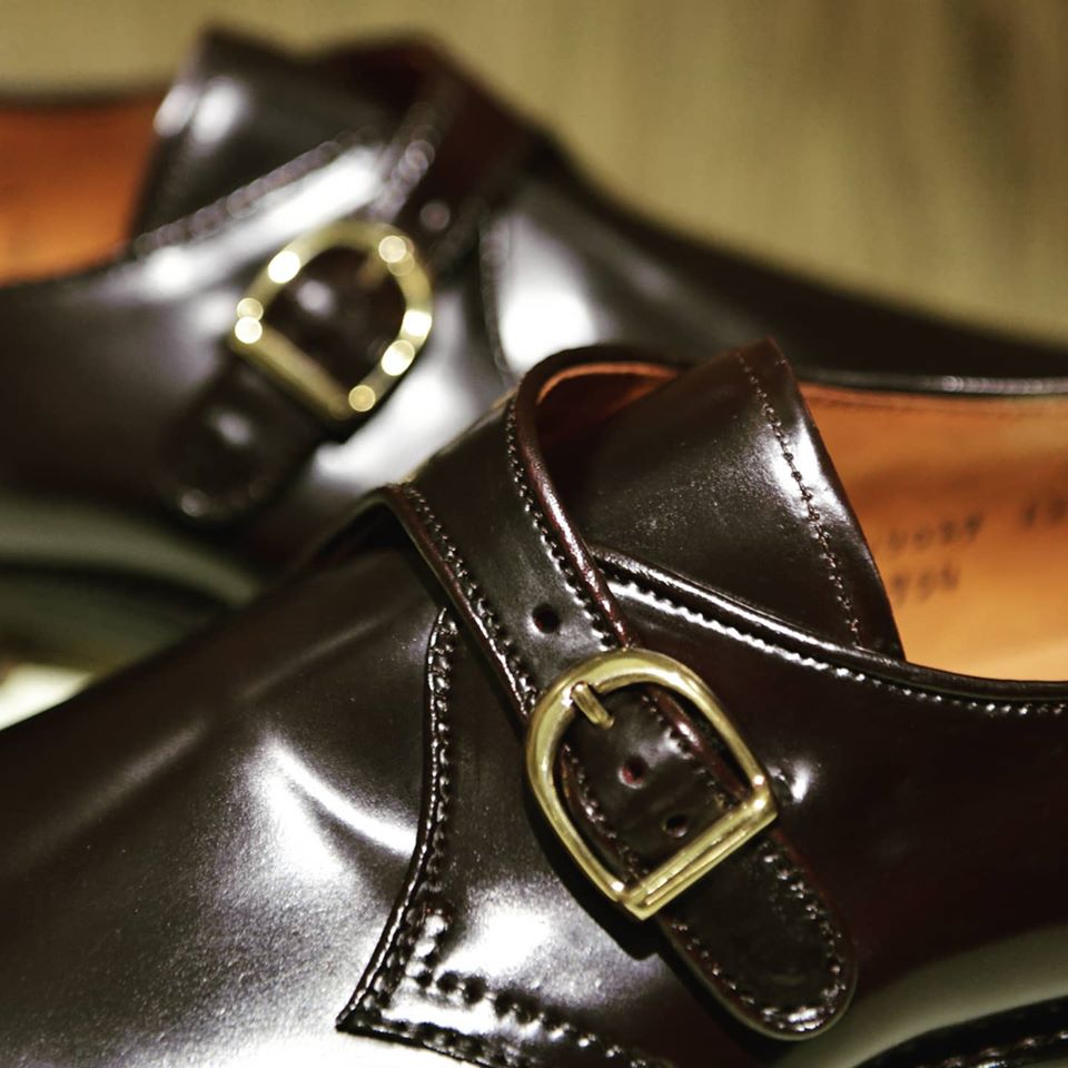 Cordovan monk strap shop shoes